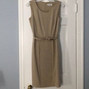 Calvin Klein Belted Sheath Dress - Womens Size 4